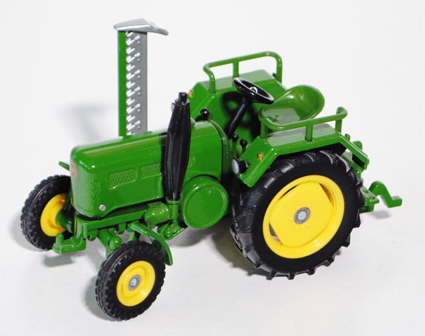 00000 John Deere Lanz mit Seitenmähwerk, smaragdgrün/gelb, ohne Fahrer