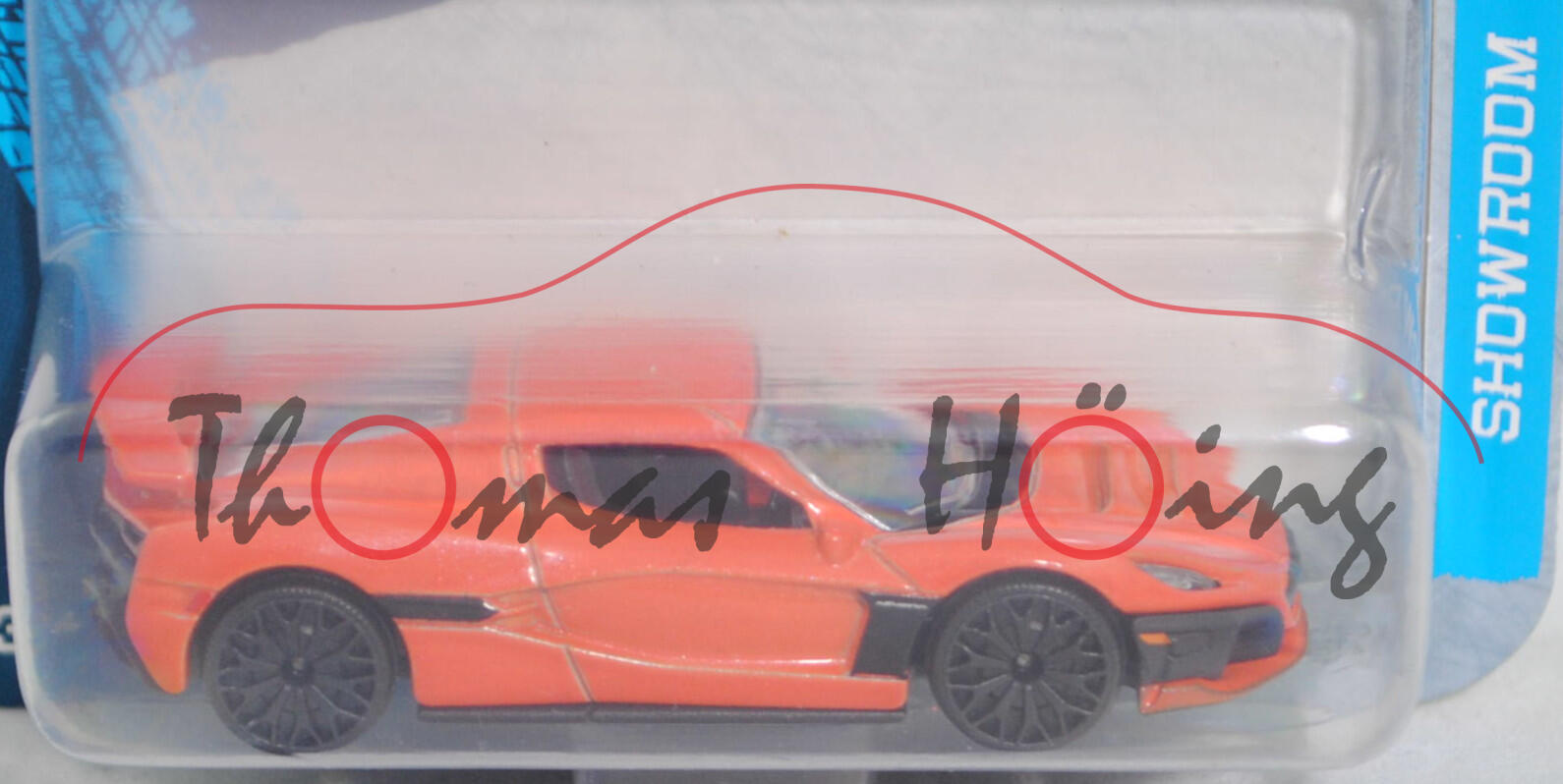 Rimac Nevera (1. Generation, Baureihe Nevera, Ausstattungslinie Standard, Modell 2022-) (Nr. 256A), lachsorange, majorette, 1:64, Blister (SHOWROOM PREMIUM CARS)