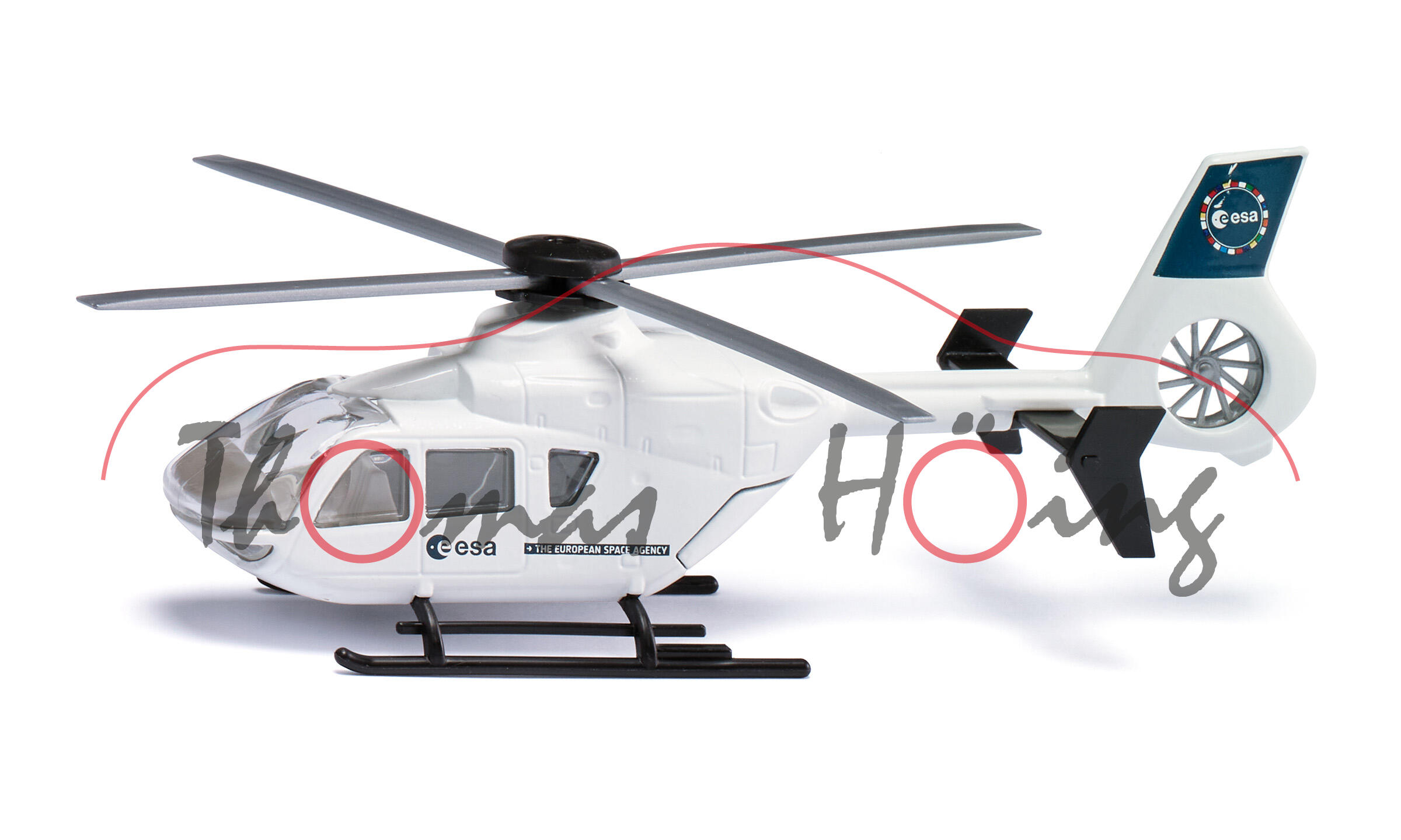 00000 ESA Hubschrauber Eurocopter EC 135 T1 (Modell 1996-2002), weiß, esa / EUROPEAN SPACE AGENCY, SIKU, 1:55, L17mpP