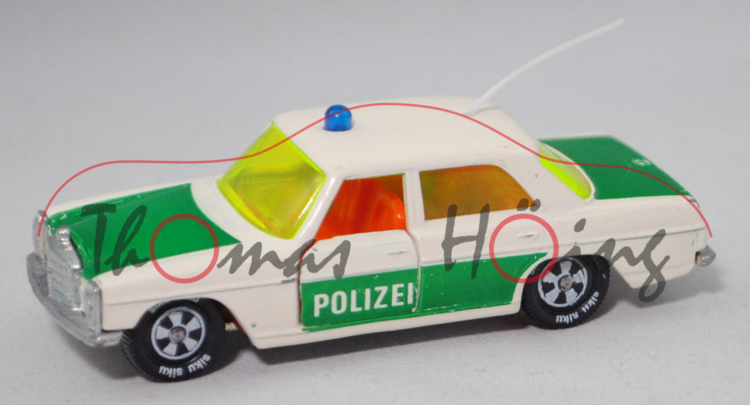 00003 Mercedes-Benz 250/8 (W 114, Mod. 67-72) Peterwagen, weiß/grün, POLIZEI, Antenne weiß, R10