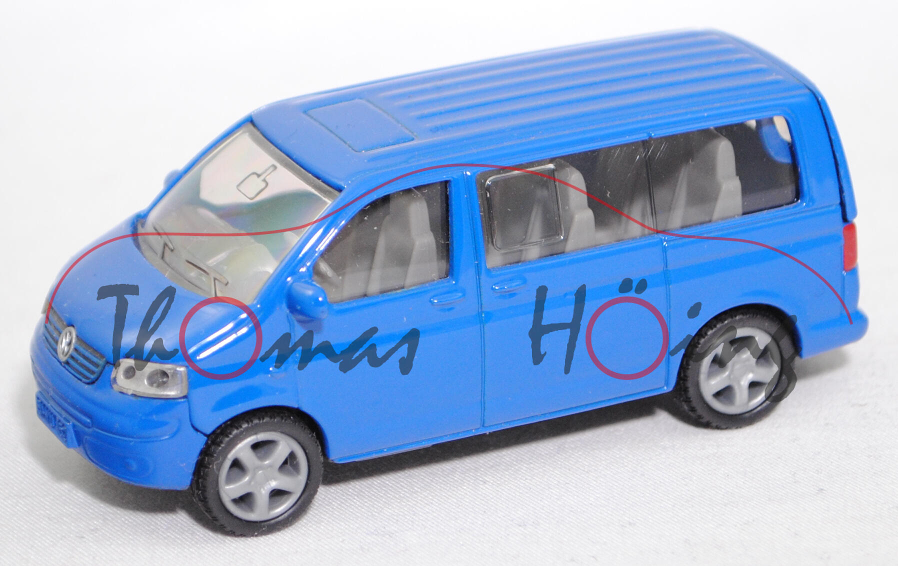 00000 VW T5.1 Multivan Highline 3.2 V6 4MOTION® (Typ 7H, Modell 2003-2009), hell-signalblau, B21, SIKU, 1:58