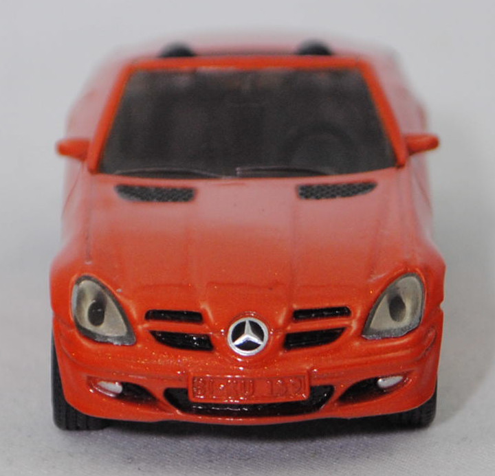 00010 Mercedes-Benz SLK 350 (interne Baureihenbezeichnung R 171, Vor-MoPf, Modell 2004-2008), energy orange metallic, innen schwarz, Bpr. 1002, SIKU SUPER, 1:55, m