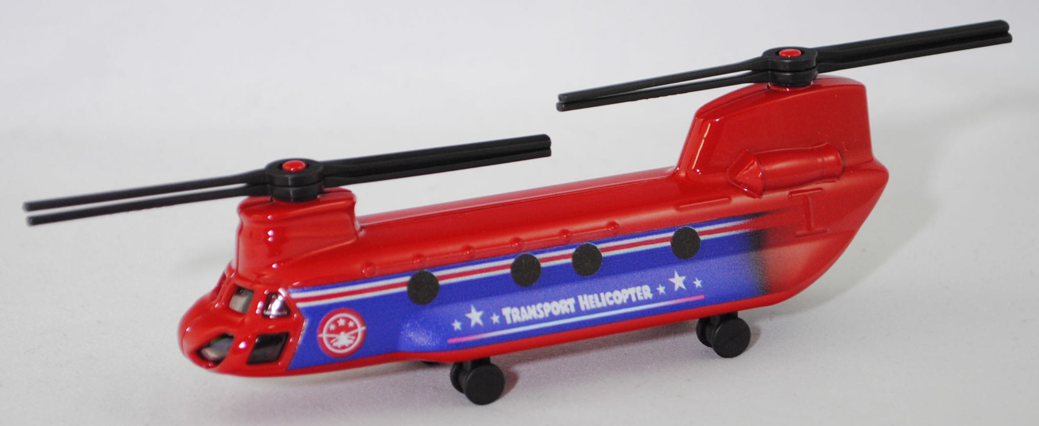 00000 Boeing-Vertol CH-47D Chinook HC.2 (Modell 234/H-47, Modell 1982-1995), hell-signalrot, TRANSPORT HELICOPTER, SIKU SUPER, 1:130, P29f