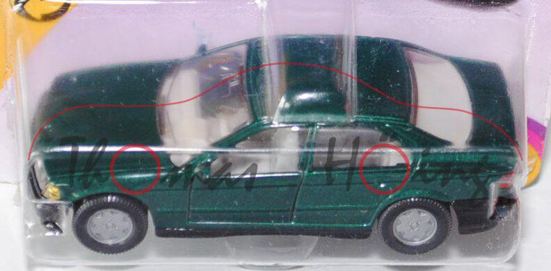 00000 BMW 320i (Baureihe E36, Modell 1992-1996), moosgrünmetallic, innen lichtgrau, Lenkrad lichtgra