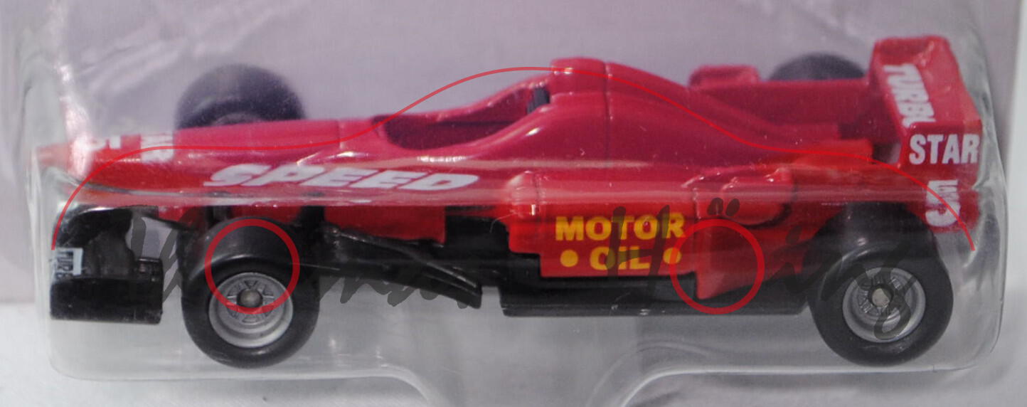 00001 Formel 1 Rennwagen, karminrot/schwarz, Sitz schwarz, SPEED / MOTOR / OIL / STAR / 5 / TURBO, C