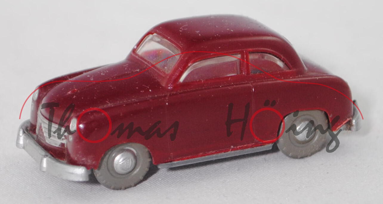 00000a Lloyd LP 400 S (Mod. 1954-1957), weinrot, ohne Schlepploch, kl. Ecke hinten weg, Siku Plastik
