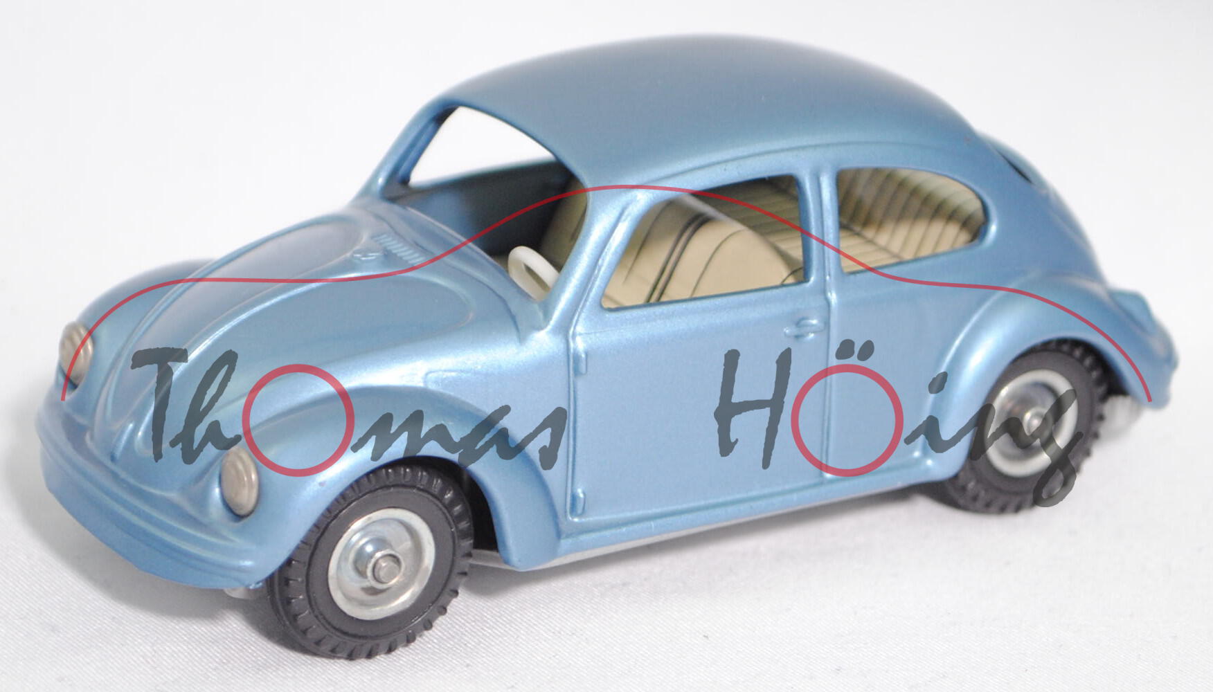 VW Käfer 1300 (Typ 11, Mod. 1967-1970), dunkel-pastellblaumetallic, CKO Kellermann, ca. 1:36