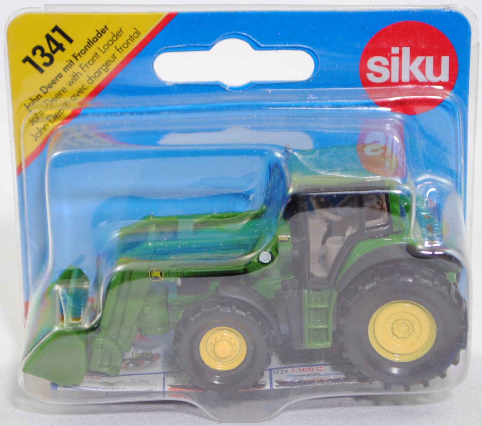 00001 John Deere 7530 Premium (Modell 2006-2011) Traktor mit Frontlader, smaragdgrün, innen graubeige, SIKU SUPER, 1:76, P29e