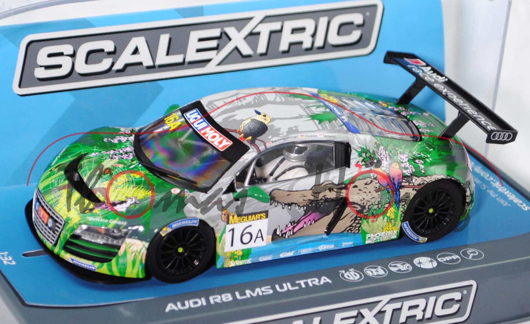 Audi R8 LMS ultra (Modell 2012-2015), grau/grün (Regenwald-Design), 12h Bathurst 2015, Nr. 16A (Klas