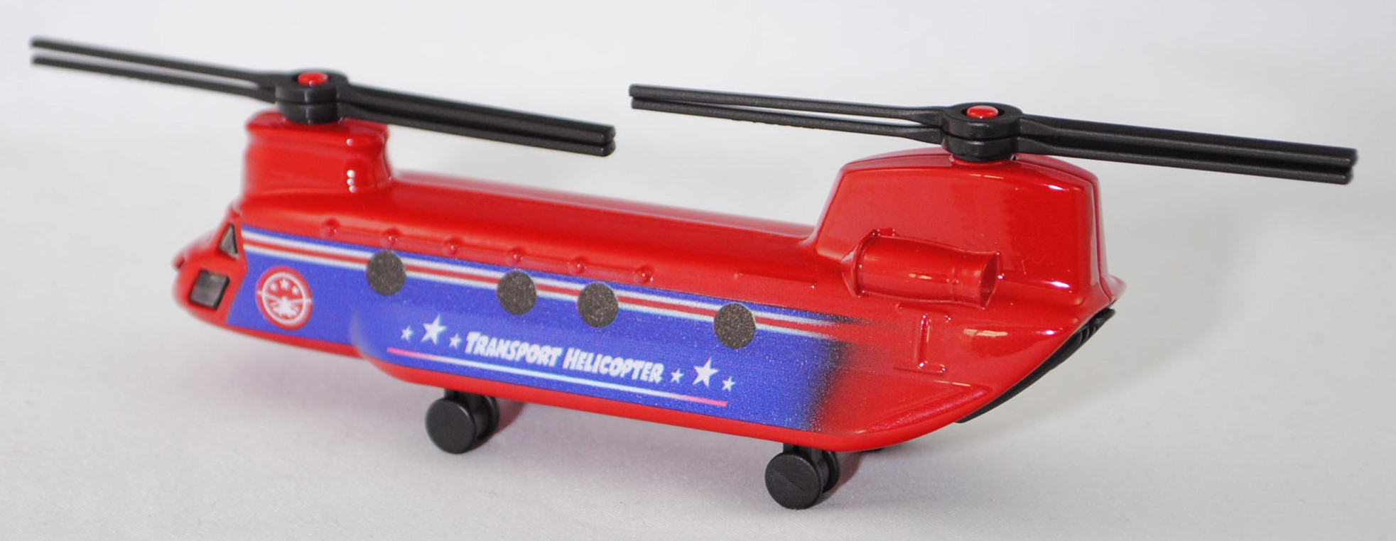 00000 Boeing-Vertol CH-47D Chinook HC.2 (Modell 234/H-47, Modell 1982-1995), hell-signalrot, TRANSPORT HELICOPTER, SIKU SUPER, 1:130, P29f