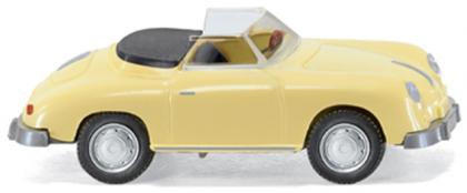 Porsche 356 Cabrio, Modell 1959, schwefelgelb, Wiking, 1:87, mb