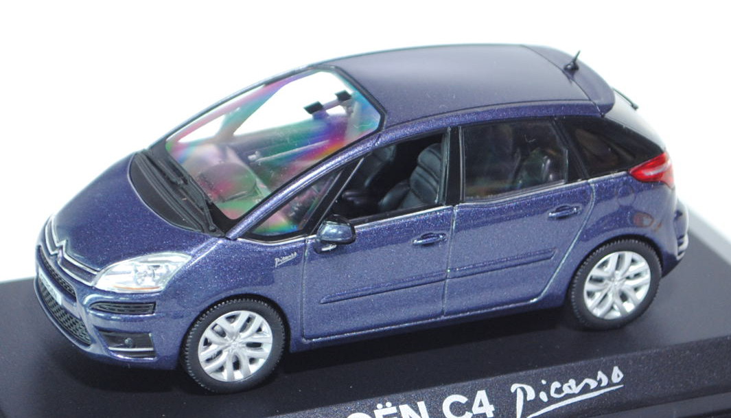 Citroen C4 Picasso (Fünfsitzer, 1. Generation), Modell 2007-2010, icare-violett metallic, Norev, 1:4