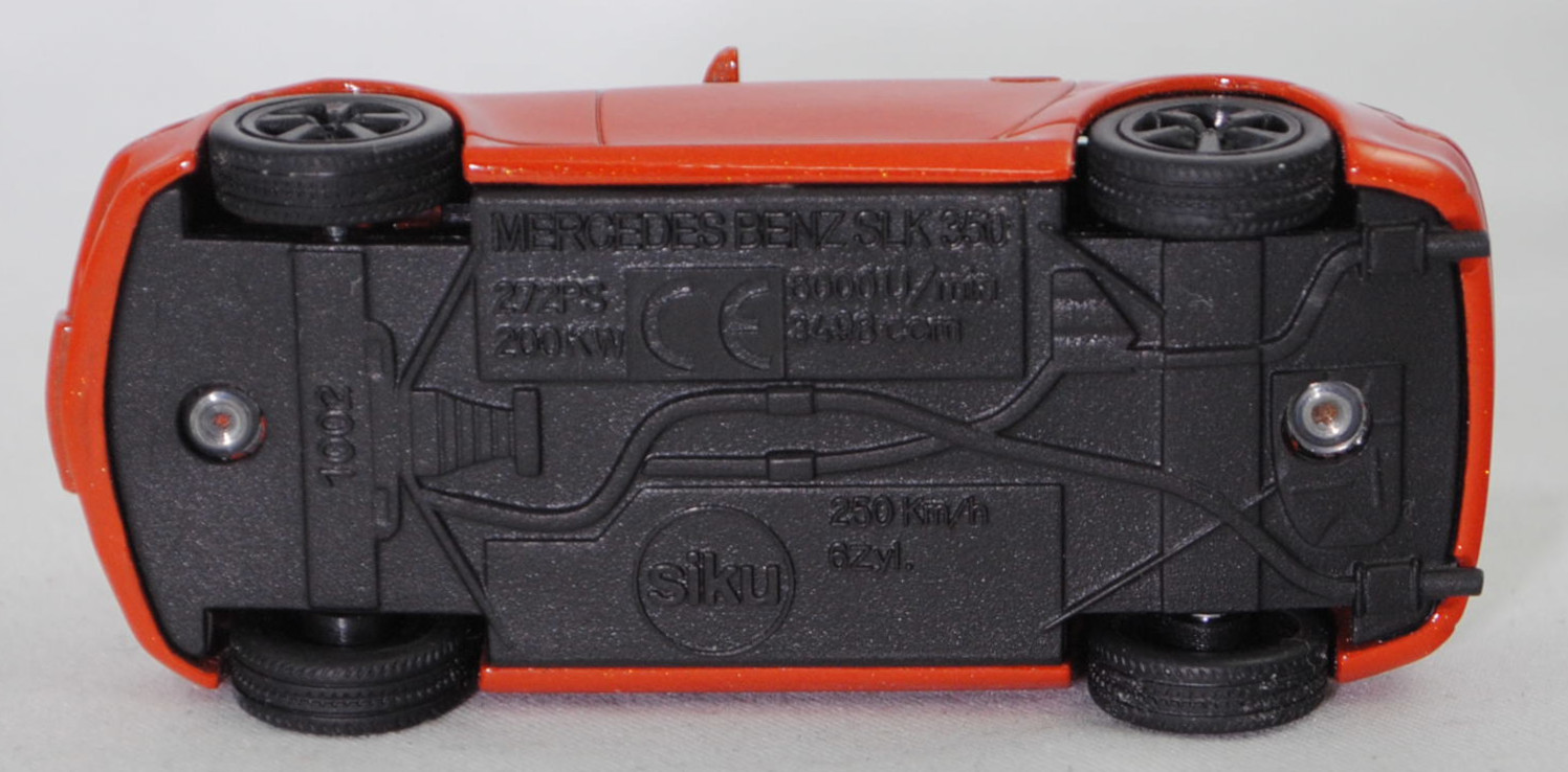 99900 EU Mercedes-Benz SLK 350 (interne Baureihenbezeichnung R 171, Vor-MoPf, Modell 2004-2008), energy orange, siku-Logo auf der Motorhaube, SIKU SUPER, 1:55, m (Limited Edition)