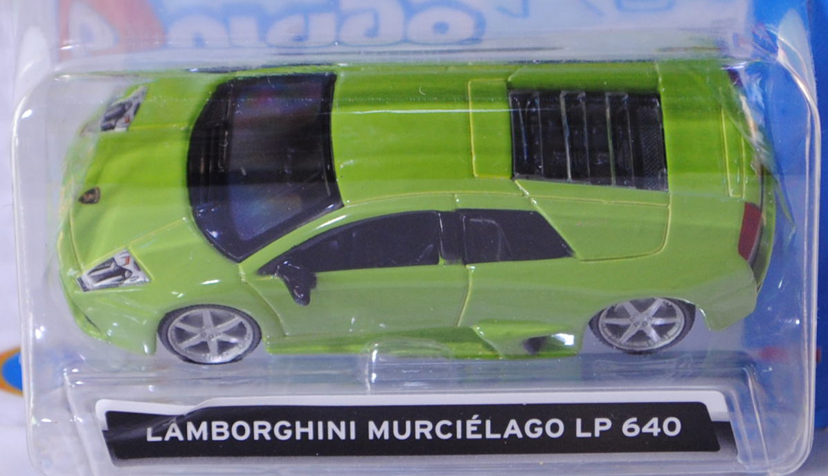 Lamborghini Murciélago LP640 (Modell 2006-2009), hell-gelbgrün, innen schwarz, Bburago, 1:64 (Größe