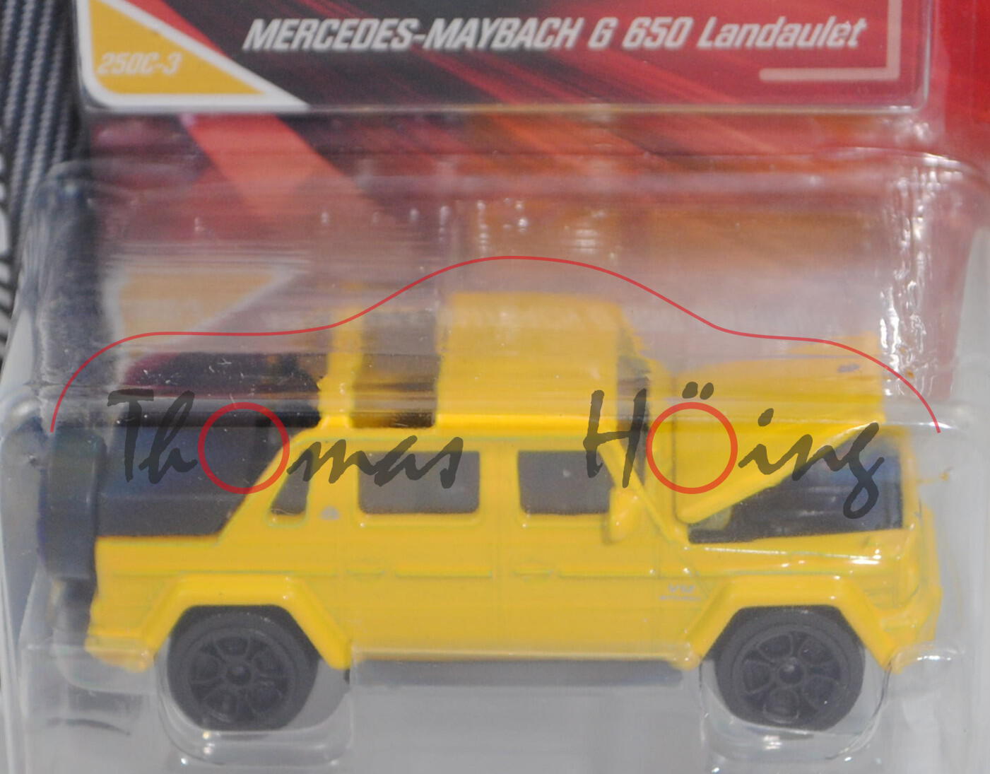 Mercedes-Maybach G 650 Landaulet (Modell 2017), verkehrsgelb, Nr. 250C-3, majorette, 1:61, Blister