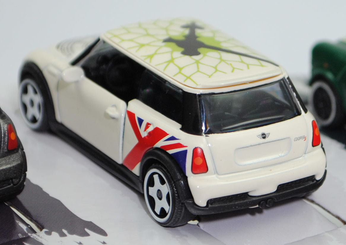 Giftpack MINI ICONS: MINI John Cooper Works GP (Modell 2020) + 2x MINI Cooper 1.3i (Modell 1991-1996) + 2x MINI Cooper S, majorette, mb (MINI ICONS EDITION)