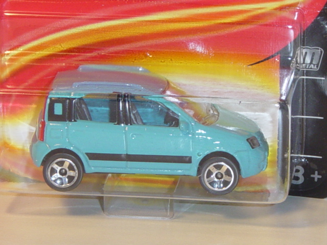 Fiat Panda 4x4 (Typ 169) (Nr. 286B), Modell 2005-2012, türkisblau, majorette, 1:55, Blister