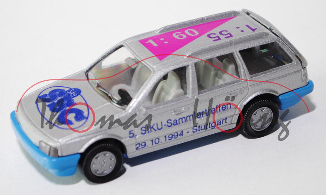 VW Passat Variant (B3, Typ 35i, Modell 1988-1993), silbergraumetallic, 5. SIKU-Sammlertreffen