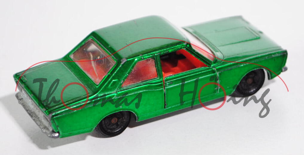 Ford 20M (Typ P7a), Modell 1967-1968, verkehrsgrünmetallic (II), innen rotorange, Lenkrad schwarz, R