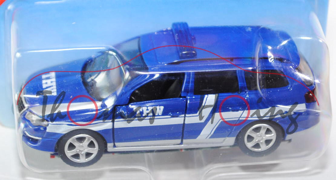 00000 VW Passat Variant 2.0 FSI (B6, Typ 3C) THW-Einsatzleitwagen, Modell 2005-2010, ultramarinblau,