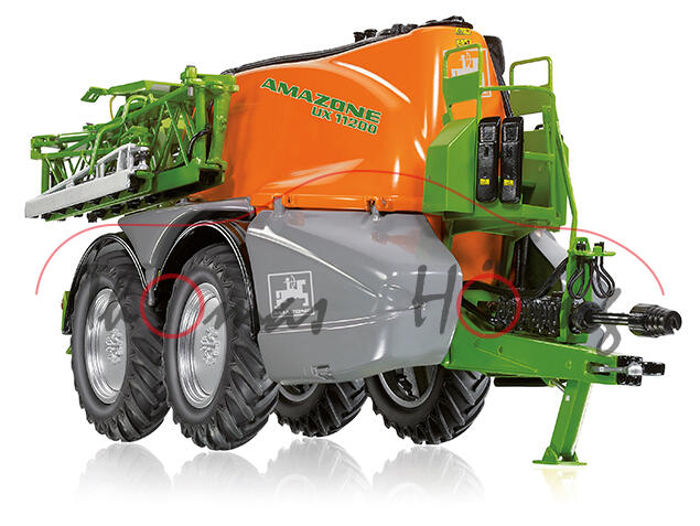 Amazone Feldspritze UX 11200, hell-smaragdgrün/hellrotorange, 1:32, Wiking, mb