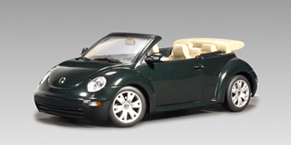 VW New Beetle Cabriolet (Typ 1Y), Modell 2003-2005, alaska grün metallic, AUTOart, 1:18, mb