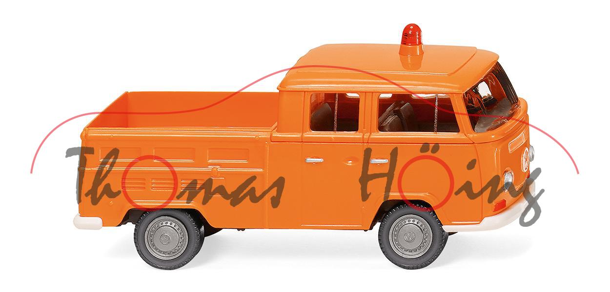 Kommunal - VW DoKa Doppelkabine Pritsche (Typ T2a, Modell 1967-1971), orange, Wiking, 1:87, mb