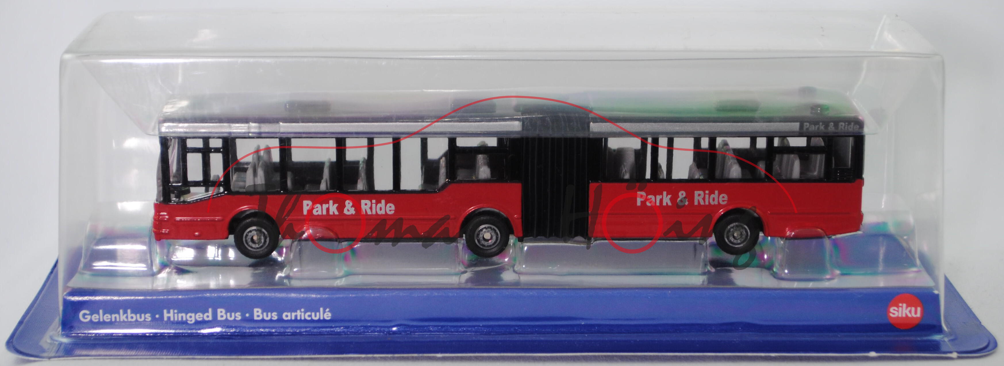00003 MAN NG 312 Niederflurgelenkbus (Typ MAN A11, Modell 1995-1999), schwarz/hell-signalrot, innen