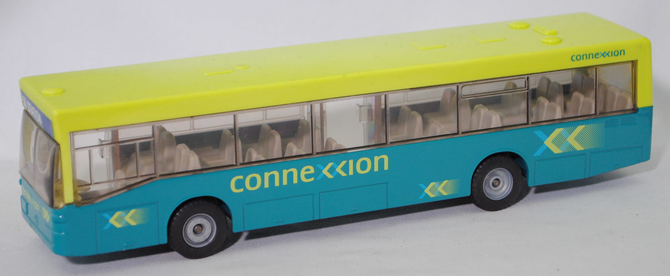 00307 NL Mercedes-Benz O 405 N Niederflur-Linienomnibus, leuchtgrün/blau, connexxion, SIKU, 1:55