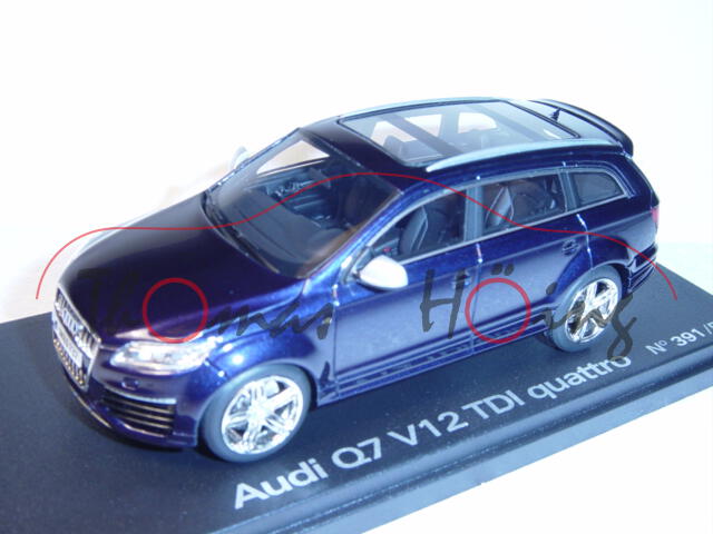 Audi Q7 V12 TDI Concept Car, Mj. 2008, mugello Blau, Looksmart Models, 1:43, Handarbeitsmodell in li