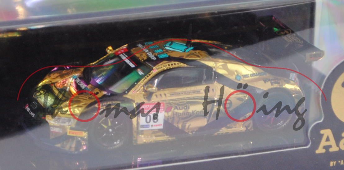 Audi R8 LMS (Typ R16), gold/schwarz, China GT Championship 2017, Marchy Lee / Alex Au, Nr. 06, 1:64