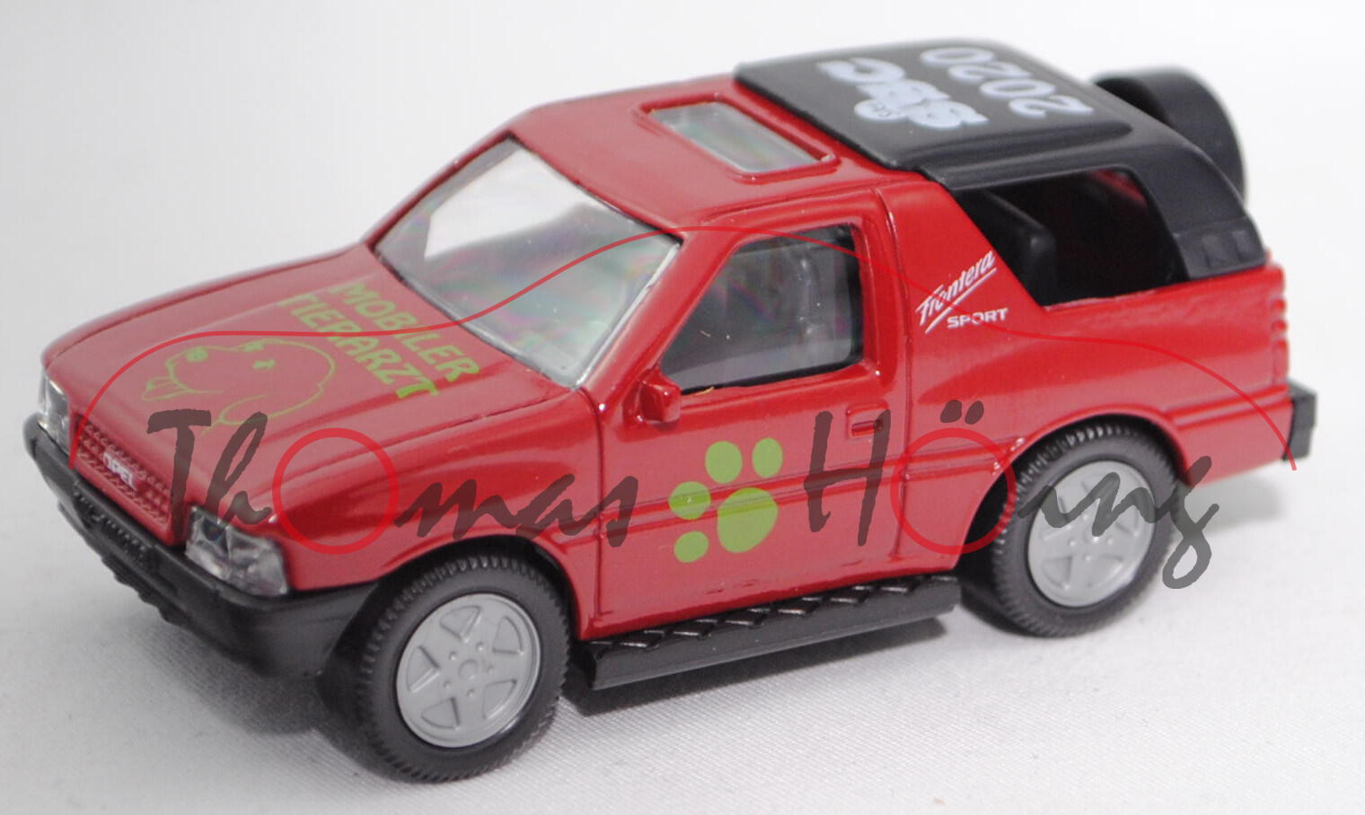 00000 SSC 09 2020 Opel Frontera A 2.0i Sport (Mod. 91-95), rot, MOBILER/TIERARZT + SSC-Logo/2020