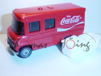 00007 Mercedes L 406 D (Typ T 2 alt, Baumuster: 309, Mod. 68-74) Postwagen, rot, Coca-Cola, B5, L12