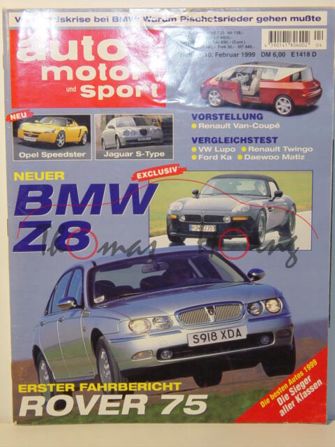 auto motor und sport, Heft 4, 10. Februar 1999 (Lagerspuren) (EAN 4390141806002)