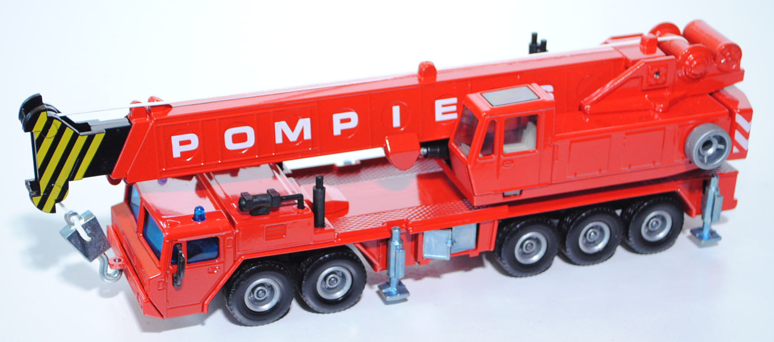 00100 Faun Hydraulischer Kran, verkehrsrot, POMPIERS, LKW13 glatt, L15, F