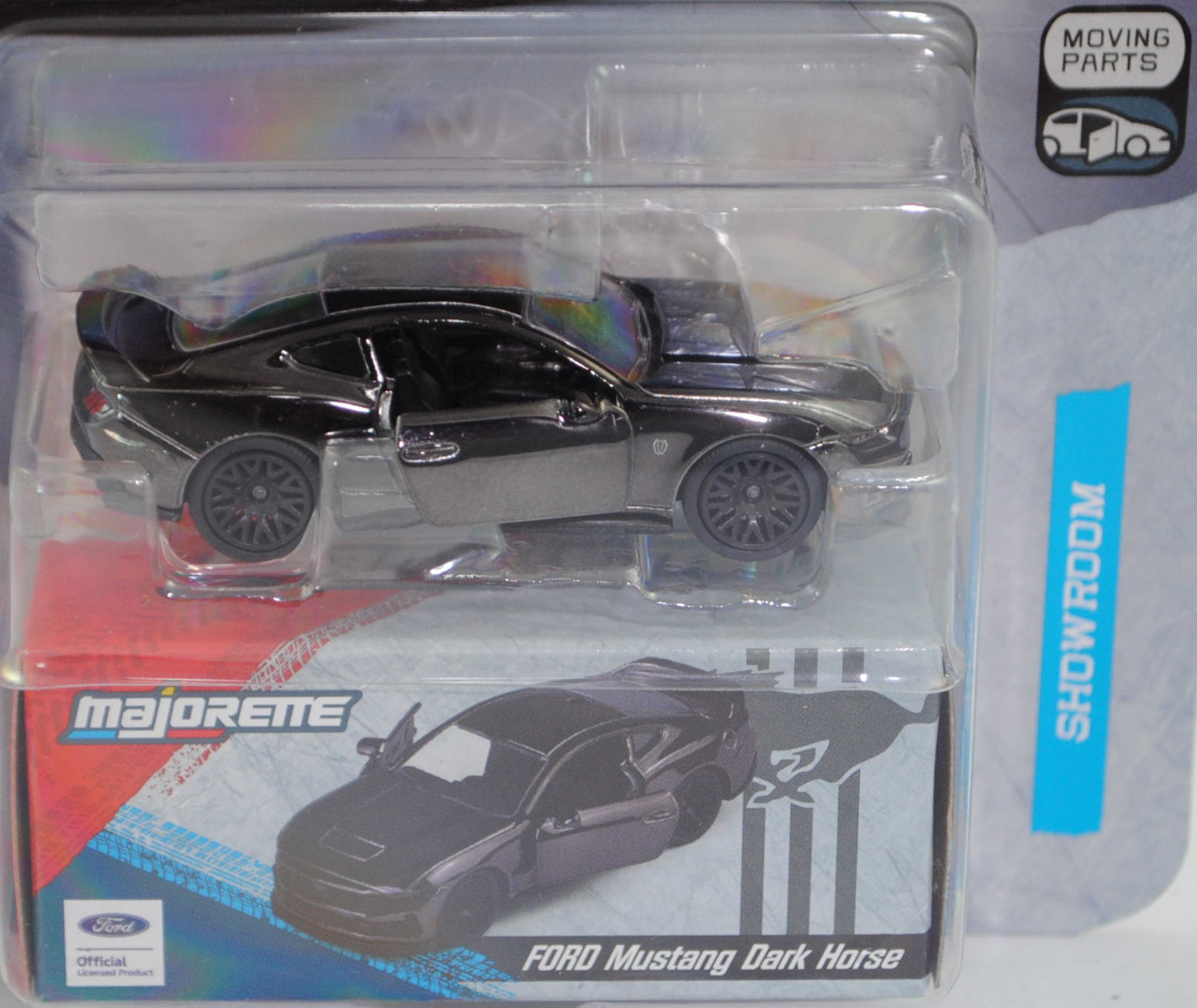 Ford Mustang Dark Horse™ 5.0l Ti-VCT V8 (interne Baureihenbezeichnung S650, Typ VII, Modell 2024-) (Nr. 204E), hell-graubraunmetallic, majorette, 1:64, Blister (SHOWROOM DELUXE CARS)