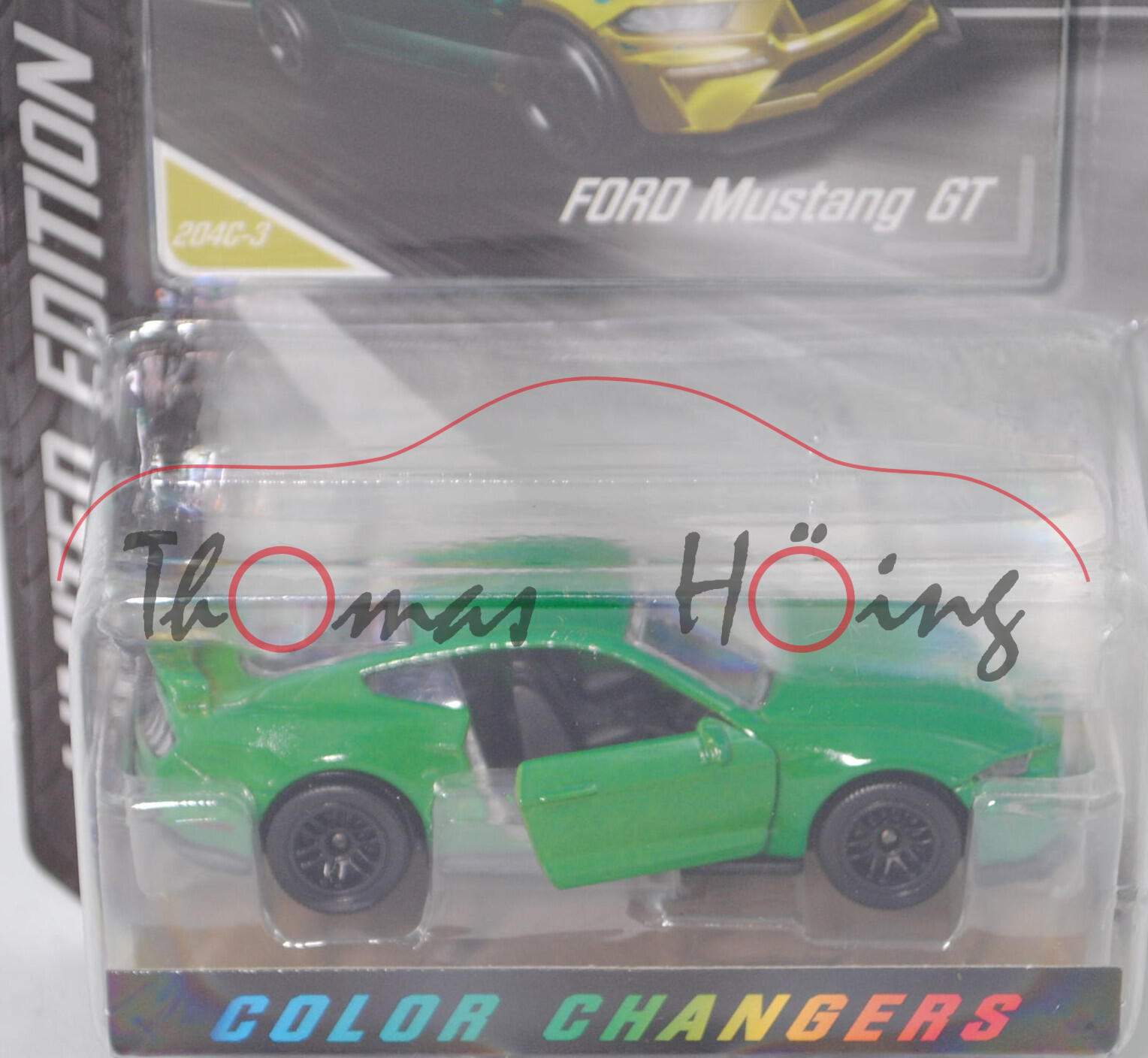 Ford Mustang 5.0 Ti-VCT V8 GT (Mod. 17-), Verfärber, majorette, 1:64, mb (LIMITED EDITION Serie 6)
