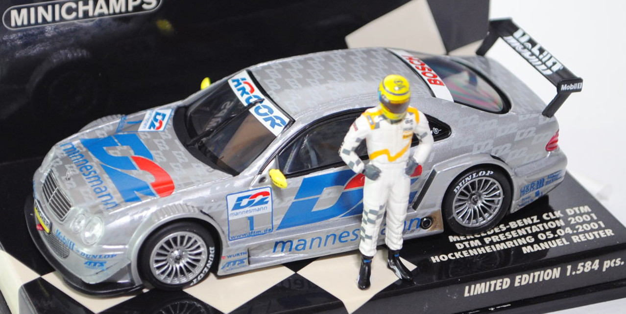 Mercedes-Benz CLK DTM (Baureihe C 208, Modell 1997-2002), silber, DTM Saison 2001, Team: D2 AMG Merc