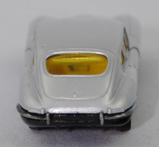 00006 Jaguar E-Type 2+2 SI Coupé 4.2 Liter (Serie 1, Typ 2+2-Sitzer Coupé, Modell 1966-1967), silber, innen gelb, W-Germ, Verglasung gelb, R11 gerillt, SIKU SUPER, 1:61, m