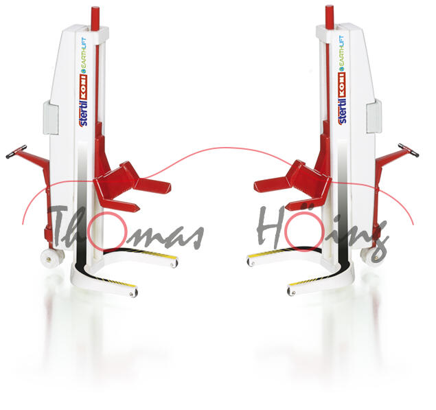 Stertil-Koni Mobile Hebesäule, weiß/rot, stertil KONI EARTHLIFT, Wiking, 1:32, mb, EAN 4006190778459