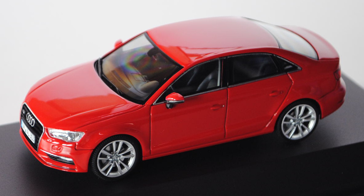 Audi A3 Limousine (Typ 8V), Modell 2013-, misanorot, Herpa, 1:43, Werbeschachtel