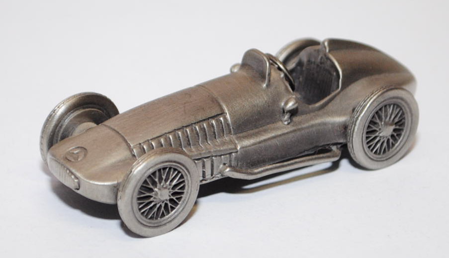 Mercedes-Benz W 165 Rennwagen, Modell 1938-1939, silber, Grand Prix 1939, schweres Gussmodell, ca. 1