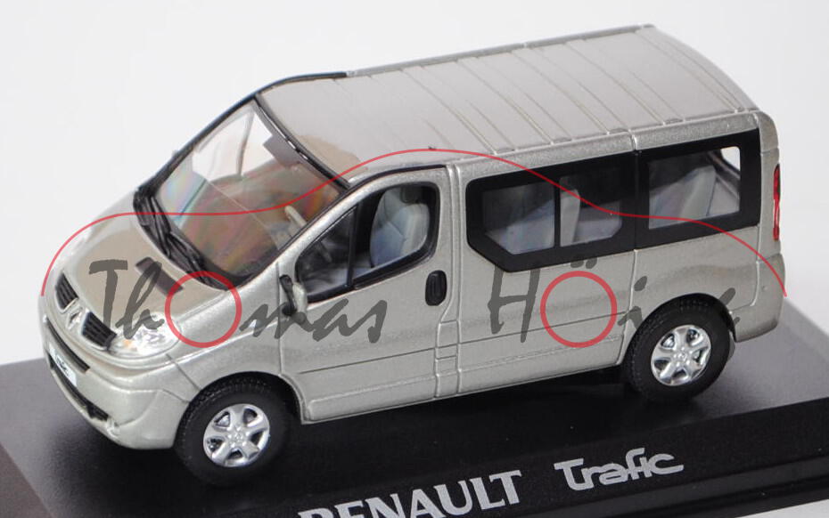 Renault Trafic II Combi, Modell 2006-, graubeigemetallic, Norev, 1:43, PC-Box