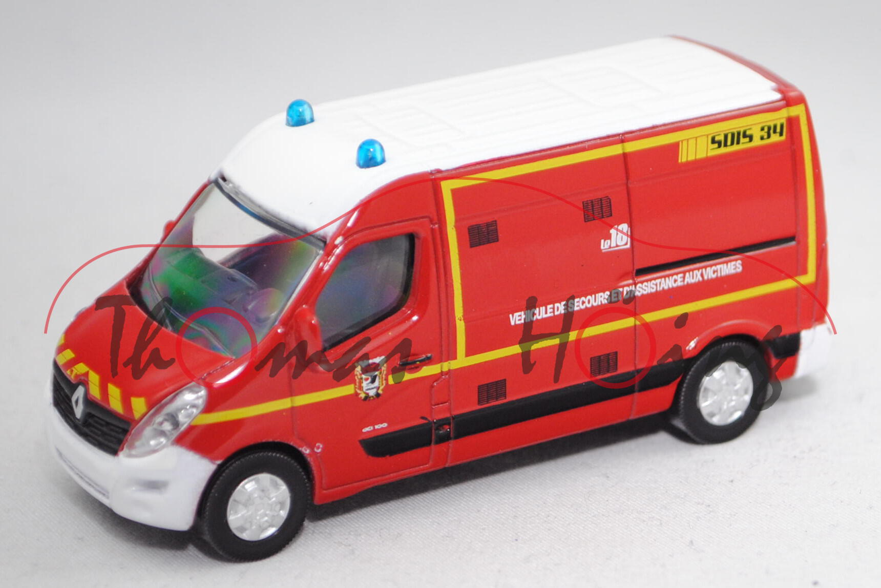 Renault Master III (3. Gen., Facelift, Modell 2015-) Kastenwagen L2H2 Feuerwehr, ca. 1:64, Norev, mb