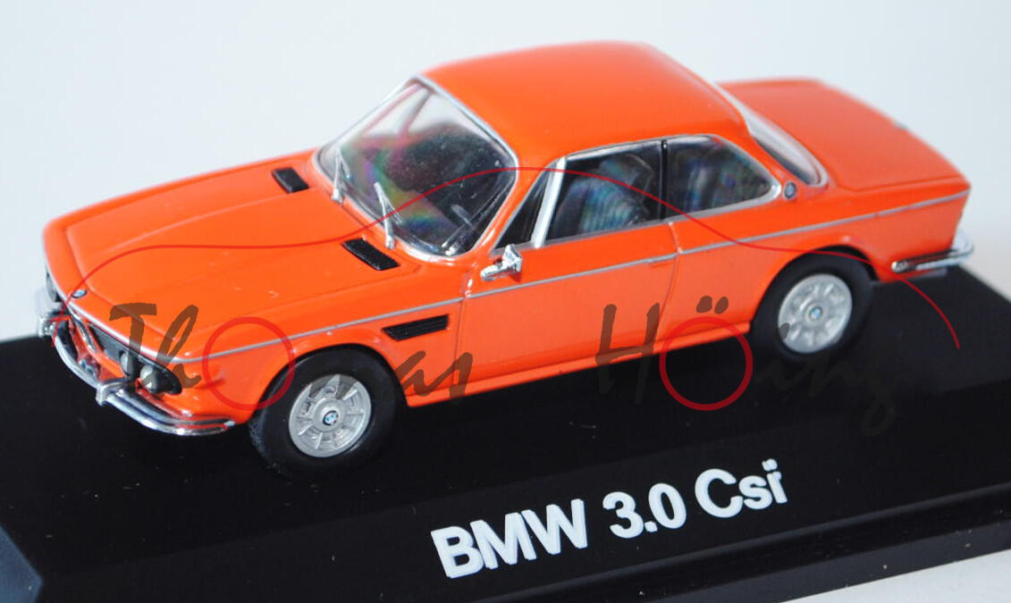 BMW 3.0 CSi (Typ E9), Modell 1971-1975, reinorange, Schuco, 1:43, PC-Box