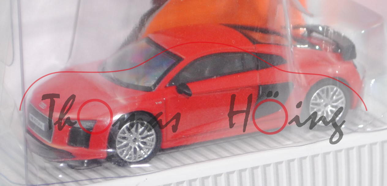 Audi R8 V10 plus (Typ 4S, 2. Generation, Modell 2015-), dynamite red, TARMAC WORKS, 1:64, mb