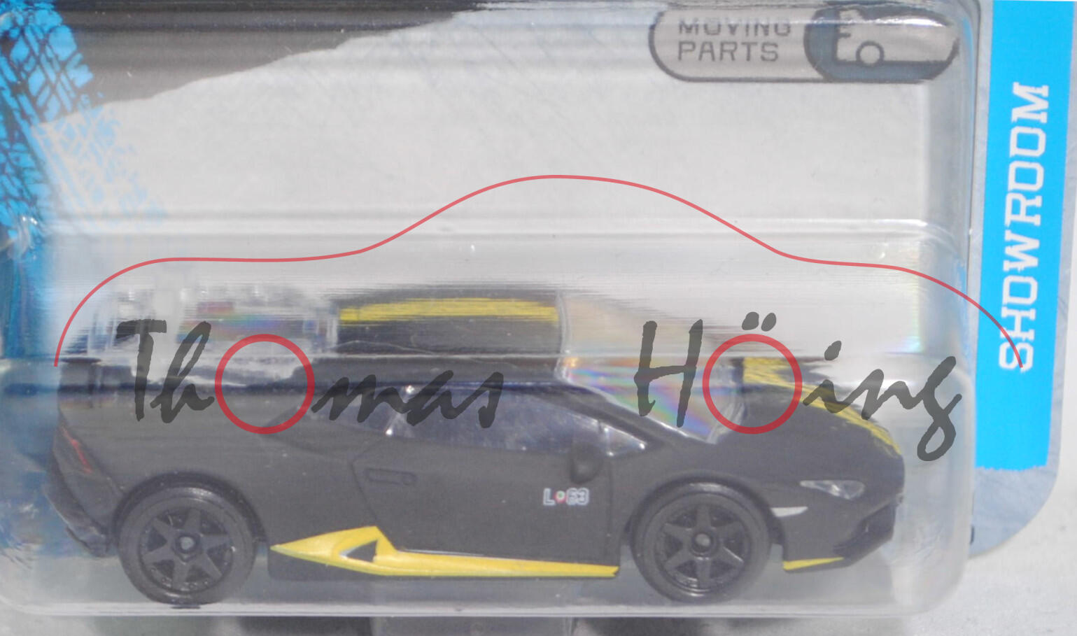 Lamborghini Huracán LP 610-4 Avio (1. Generation, LB724, Modell 2016-2017) (Nr. 219F), mattschwarz, majorette, 1:64, Blister (SHOWROOM PREMIUM CARS)