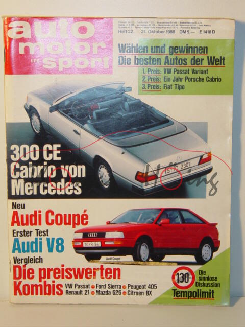 auto motor und sport, Heft 22, 21. Oktober 1988