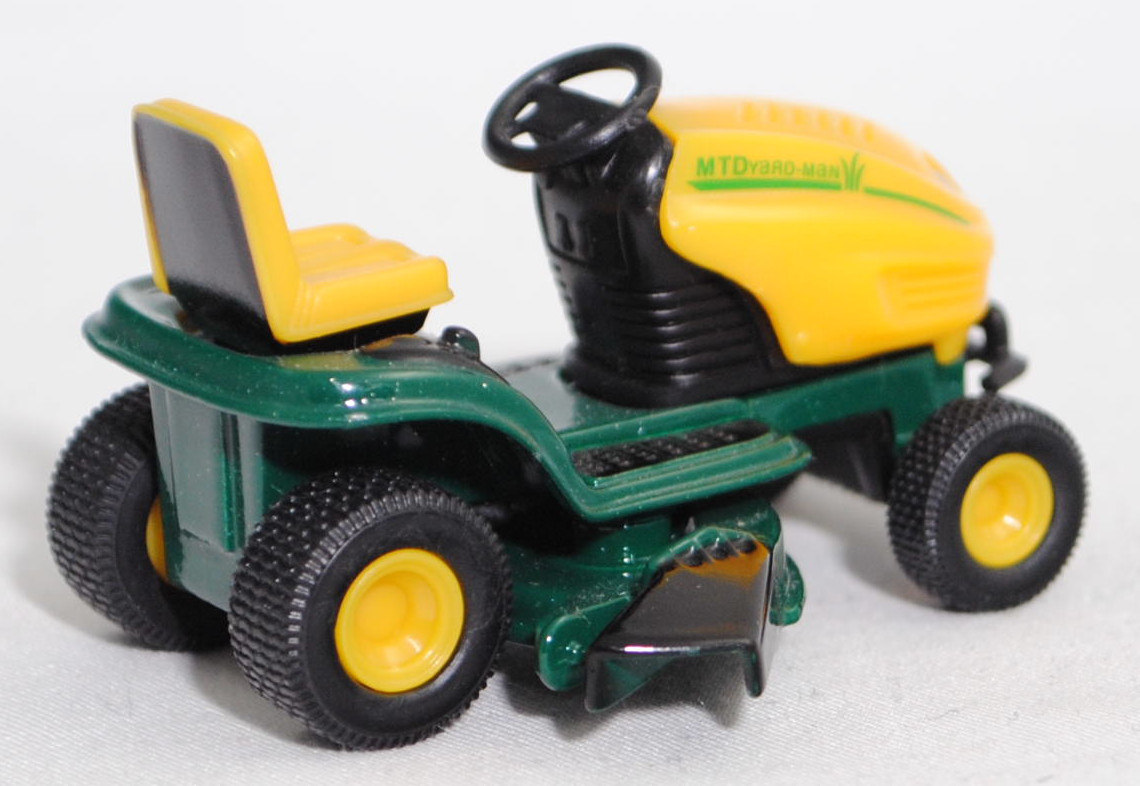 00000 Rasentraktor MTD YaRD-MaN AG 5165 AUTODRIVE™ (Modellnummer 13AE504G643, 4-Style, Modell 2002-2002), gelb/grün, Frontscheinwerfer 4 mm hoch, SIKU SUPER, 1:32, m