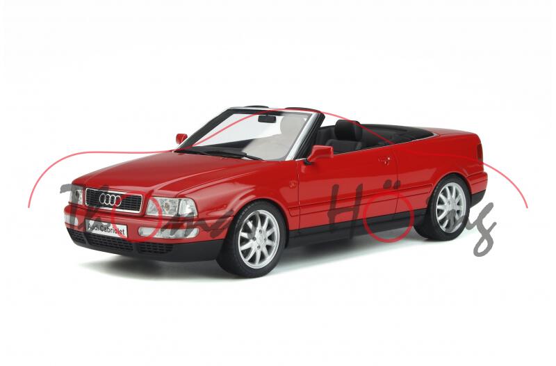 Audi Cabriolet 2.8 (Baureihe B3, Typ 8G, Facelift 1997, Mod. 1997-2000), laserrot, OttO mobile, 1:18